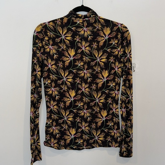 Ulla Johnson Aurelia Turtleneck Floral Long Sleeve Top - Picture 6 of 9